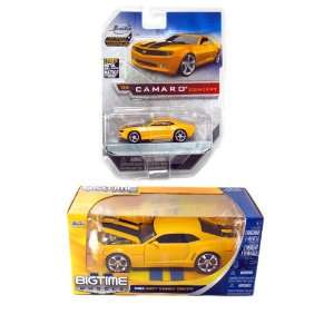  Set of 2 1/64 and 1/24 Scale 2006 Camaro Yellow with 