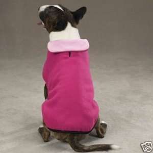  Zack & Zoey PINK Reversible Fleece Dog Jacket SMALL 