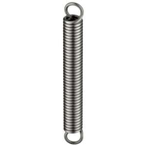 Music Wire Extension Spring, Steel, Inch, 0.24 OD, 0.041 Wire Size 