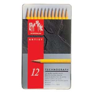  Caran Dache   Technograph Graphite Drafting Pencil Set 12 