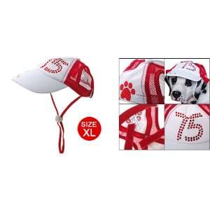   White Red Size XL Adjustable Hat Visor Sports Cap New