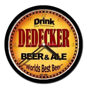  DEDECKER beer ale cerveza wall clock 