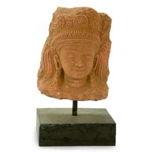  Sandstone statuette, Khmer Angel