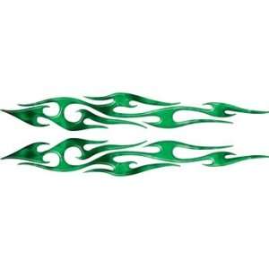 Inferno Green Thin Tribal Accent Flames with many sizes for motorcycle 