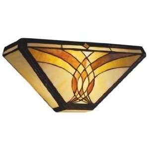  Art Glass Joined Curves 15” Wide Sconce