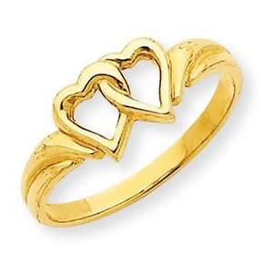  14kt Yellow Gold Joined Hearts Ring Jewelry