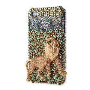  Golden Lion Swarovski Crystal iPhone 4 and 4S Case Cell 