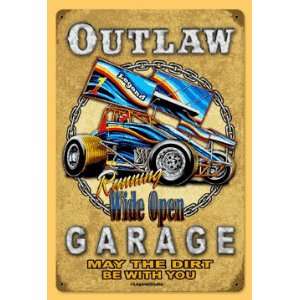  12x18 Outlaw Open Wheel Dirt Track Wide Open Nostalgic 