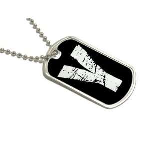  Letter Y Initial   Military Dog Tag Keychain Automotive