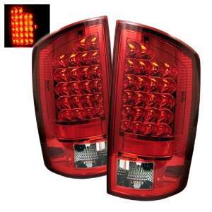 07 08 Dodge Ram 1500 & 07 08 09 Ram 2500/3500 LED Tail Lights   Red 