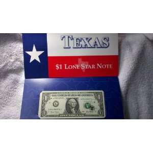  US Mint $1 Dollar Bill Series 2001 Texas Star U.S. Paper 