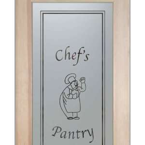  Pantry Doors 2/0 x 6/8 1 Lite French Etched Glass Door 