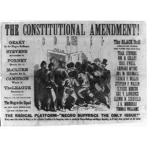    Constitutional amendment,racist,smear,JW Geary,1866