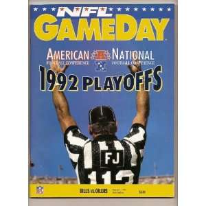  1992 NFL Divisional Playoff program Bills Oilers THE 
