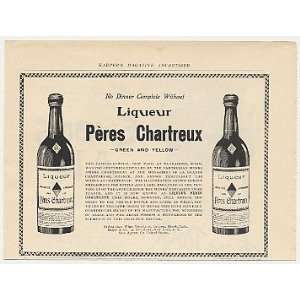  1905 Liqueur Peres Chartreux Bottle Print Ad