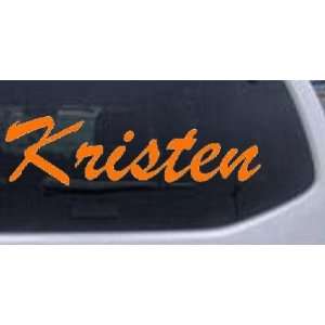  Kristen Car Window Wall Laptop Decal Sticker    Orange 