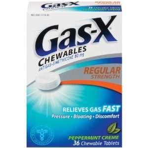  Gas X Anti Gas, Peppermint Creme, Chewable Tablets, 36 