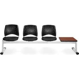  OFM Stars 4 Beam Seating with 2 Black Vinyl Seats/1 Table 