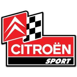 Citroen Sport Racing Flag WRC Rally Car Bumper Sticker 
