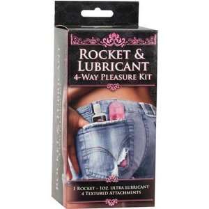  Bundle Pleasure Kit Pink Rocket and Lubricant and 2 pack 