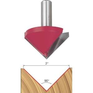 Freud 20 120 2 Inch Diameter 90 Degree V Grooving Router Bit with 1/2 