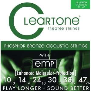    Cleartone Acoustic .010 .047 Light 12 Strings Musical Instruments