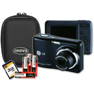  GE C1433 Black 14mp Digital Camera Bundle Including Inov8 