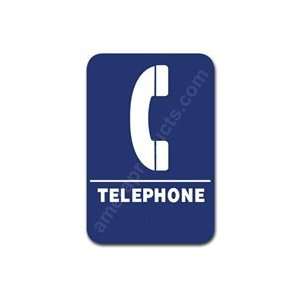  Telephone Sign Blue 1508