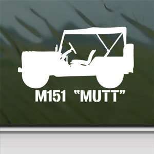  M151 Mutt Vietnam Era Jeep Top Up White Sticker Laptop 