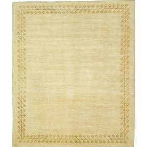  81 x 97 Ivory Hand Knotted Wool Ziegler Rug