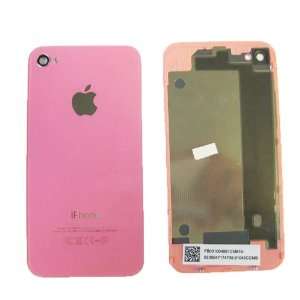  Battery Cover Apple iPhone 4G Pink with side rubber frame 