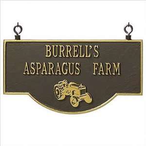 Whitehall Products 1624 Tractor Plaque Color Black Background/Silver 