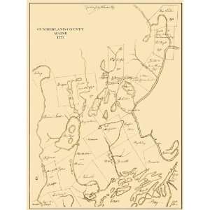    CUMBERLAND COUNTY MAINE (ME) LANDOWNER MAP 1771