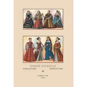  Vintage Art European Noblewomen of the Sixteenth Century 