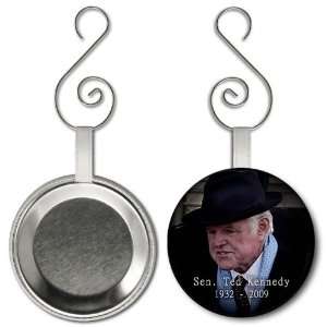 Remember Senator Ted Kennedy 2.25 inch Button Style Hanging Ornament