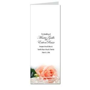  190 Wedding Programs   Peach Rose n Pearls Office 