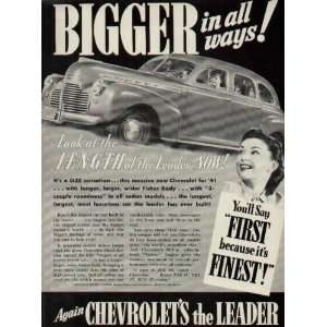   BIGGER in all ways  1941 Chevrolet Ad, A2464 