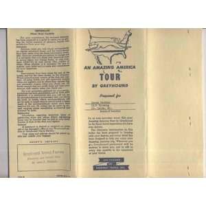  1956 Greyhound Bus Lines Travel Bureau Tour Documents 