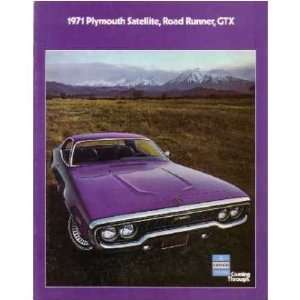  1971 PLYMOUTH GTX ROAD RUNNER SATELITTE Sales Brochure 