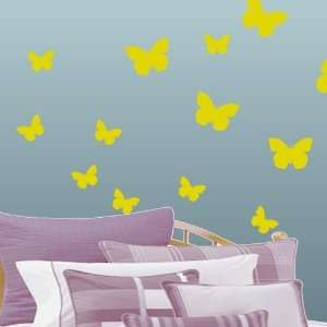  Yellow Butterfly Wall Decals