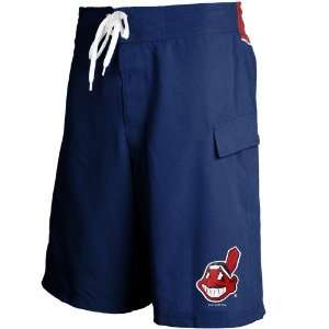  Cleveland Indians Navy Blue Team Logo Boardshorts Sports 