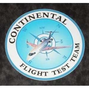  Continental Flight Test Team Sticker 