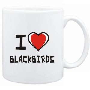  Mug White I love Blackbirds  Animals