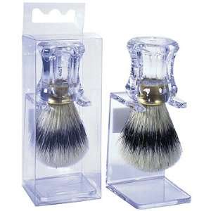  Kingsley Natural Bristle Shaving Brush Clear Handle 