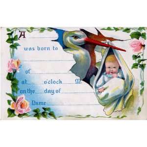  Birth Certificate Vintage Wall Art