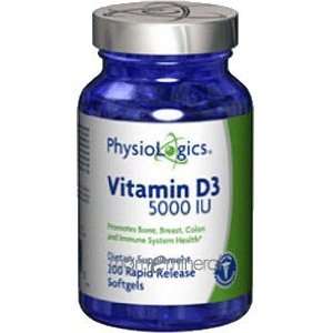  PhysioLogics   Vitamin D3 5000IU (Rapid Release) 200sg 