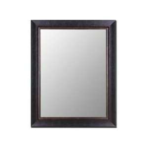  Cameo Black Executive Leather Wall Mounted Mirror 45X57 by 