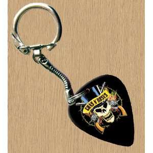  Guns n Roses (Hat) Premium Guitar Pick Keyring Musical 