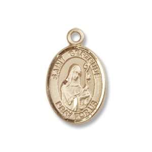  14K Gold St. Gertrude of Nivelles Medal Jewelry