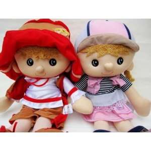  lovely red girl pink boy yuppies lovers sweethearts plush 